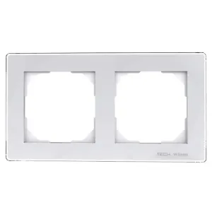 TECH SINUM SZKLANA RAMKA PODWÓJNA BIAŁA 2 X 55 X 55 MM FG-02