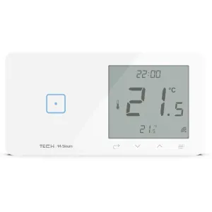 TECH SINUM POJEDYNCZY DOTYKOWY SZKLANY WŁĄCZNIK Z REGULATOREM TEMPERATURY WSR-01L BIAŁY (KOMUNIKACJA BEZPRZEWODOWA WTP, PRZYCISK PO LEWEJ STRONIE)