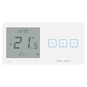 TECH SINUM POTRÓJNY DOTYKOWY SZKLANY WŁĄCZNIK Z REGULATOREM TEMPERATURY WSR-03P BIAŁY (KOMUNIKACJA BEZPRZEWODOWA WTP, PRZYCISKI PO PRAWEJ STRONIE)