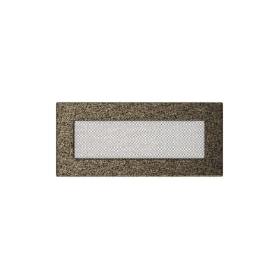 KRATKI KRATKA KOMINKOWA PROSTOKĄTNA CZARNO-ZŁOTA 110X240 MM