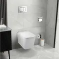 BALNEO LUGA MISKA PODWIESZANA WC RIMLESS BEZ KOŁNIERZA Z DESKĄ WOLNOOPADAJĄCĄ Z DUROPLASTU - BIAŁA