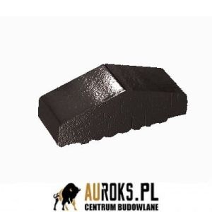 KSZTAŁTKA OGRODZENIOWA KLINKIEROWA KOLOR  ONYKSOWA CZERŃ KO 180/120x65x58 MM OSTRA PEŁNA KLINKIER PRZYSUCHA