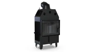 DEFRO HOME WKŁAD KOMINKOWY STALOWY INTRA S MINI 10kW  CZARNA CERAMIKA