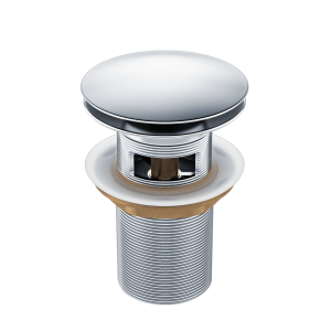 BALNEO KOREK UMYWALKOWY MOSIĘŻNY KLIK KLAK "A" Z PRZELEWEM, KOLOR CHROM