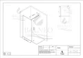 ŚCIANKA PRYSZNICOWA BEIRA 50X200 TRANSPARENTNA 8MM, KOLOR CZARNY