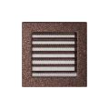 KRATKI KRATKA KOMINKOWA PROSTOKĄTNA MIEDZIANA Z ŻALUZJĄ 170X170 MM