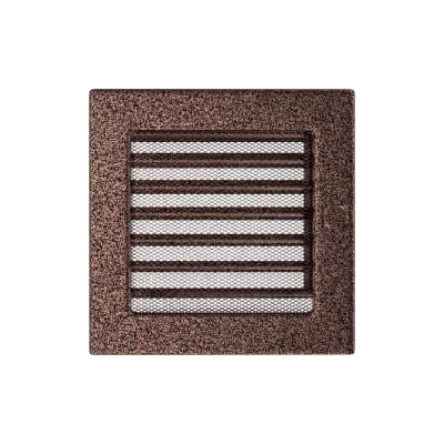 KRATKI KRATKA KOMINKOWA PROSTOKĄTNA MIEDZIANA Z ŻALUZJĄ 170X170 MM