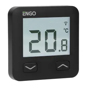 ENGO PODTYNKOWY, DWUSTANOWY, PRZEWODOWY, CZARNY REGULATOR TEMPERATURY Z WI-FI E10B230WIFI