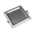 BALNEO SQ-DRAIN ODPŁYW KWADRATOWY 15X15CM DWUSTRONNY ZE STALI NIERDZEWNEJ SZCZOTKOWANEJ
