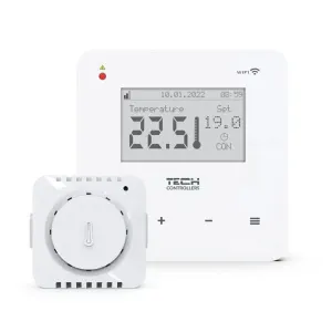 TECH PRZEWODOWY REGULATOR POKOJOWY DWUSTANOWY T-5Z WIFI (MONTAŻ PODTYNKOWY)