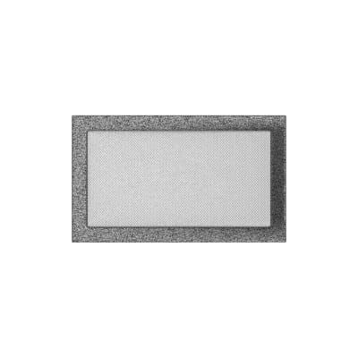KRATKI KRATKA KOMINKOWA PROSTOKĄTNA CZARNO-SREBRNA 220X370 MM