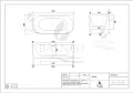 BALNEO WANNA WOLNOSTOJĄCA PRZYŚCIENNA VIVA BIAŁA 170X80CM AKRYLOWA Z RAMĄ ZE STALI NIERDZEWNEJ I 6 NÓŻKAMI STABILIZUJĄCYMI