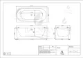 BALNEO WANNA WOLNOSTOJĄCA NAROŻNA PRAWA AVOLA BIAŁA 160X80CM AKRYLOWA Z RAMĄ ZE STALI NIERDZEWNEJ I 6 NÓŻKAMI STABILIZUJĄCYMI