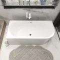 BALNEO WANNA WOLNOSTOJĄCA NAROŻNA PRAWA AVOLA BIAŁA 170X80CM AKRYLOWA Z RAMĄ ZE STALI NIERDZEWNEJ I 6 NÓŻKAMI STABILIZUJĄCYMI
