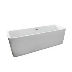 BALNEO WANNA WOLNOSTOJĄCA ROMA BIAŁA 170X80CM AKRYLOWA Z RAMĄ ZE STALI NIERDZEWNEJ I 6 NÓŻKAMI STABILIZUJĄCYMI 
