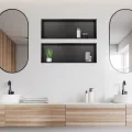 BALNEO WALL-BOX ONE BLACK PÓLKA WNĘKOWA ZE STALI NIERDZEWNEJ 30X20X10XCM