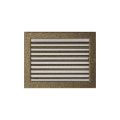 KRATKI KRATKA KOMINKOWA PROSTOKĄTNA CZARNO-ZŁOTA Z ŻALUZJĄ 220X300 MM