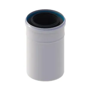 TERMET RURA BIAŁA PP/STAL 25 CM Ø80/Ø125 MM T 9000 04 01 07