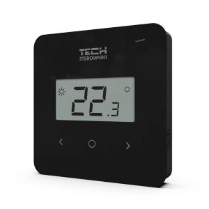  TECH BEZPRZEWODOWY REGULATOR POKOJOWY DWUSTANOWY CZARNY Z POMIAREM WILGOTNOŚCI T-2.2 (DAWNIEJ ST-294 PLUS V2)