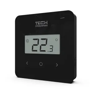  TECH BEZPRZEWODOWY REGULATOR POKOJOWY DWUSTANOWY CZARNY Z POMIAREM WILGOTNOŚCI T-2.2 (DAWNIEJ ST-294 PLUS V2)