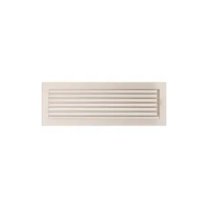 KRATKI KRATKA KOMINKOWA PROSTOKĄTNA KREMOWA Z ŻALUZJĄ 170X490 MM