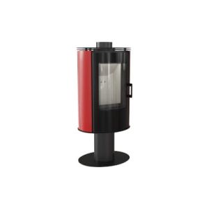 KRATKI PIEC WOLNOSTOJĄCY KOZA AB SNO GLASS KAFEL CZERWONY