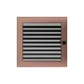 KRATKI KRATKA KOMINKOWA PROSTOKĄTNA MIEDŹ GALWANICZNE Z ŻALUZJĄ 220X220 MM
