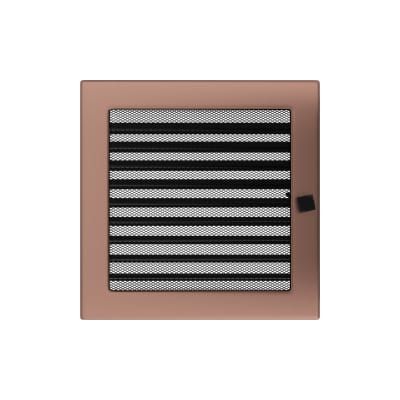 KRATKI KRATKA KOMINKOWA PROSTOKĄTNA MIEDŹ GALWANICZNE Z ŻALUZJĄ 220X220 MM
