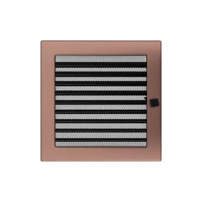 KRATKI KRATKA KOMINKOWA PROSTOKĄTNA MIEDŹ GALWANICZNE Z ŻALUZJĄ 220X220 MM
