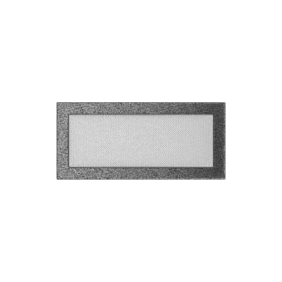 KRATKI KRATKA KOMINKOWA PROSTOKĄTNA CZARNO-SREBRNA 170X370 MM