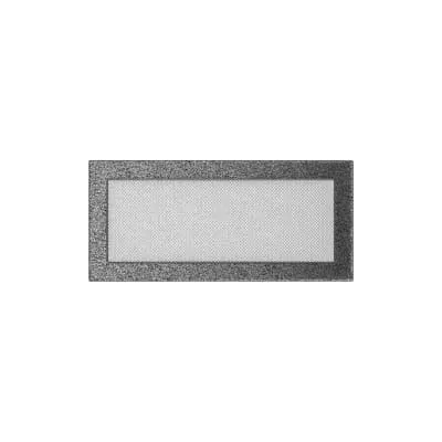 KRATKI KRATKA KOMINKOWA PROSTOKĄTNA CZARNO-SREBRNA 170X370 MM