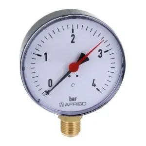 AFRISO RF100 MANOMETR RADIALNY 0-4 BAR 63 612 (fi 100mm; G1/2"; kl. 2,5)