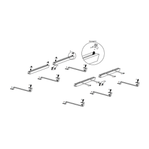 GALMET UCHWYTY KORYGUJĄCE DLA 5 KOLEKTORÓW PŁASKICH, KĄT NACHYLENIA 20° 08-200520