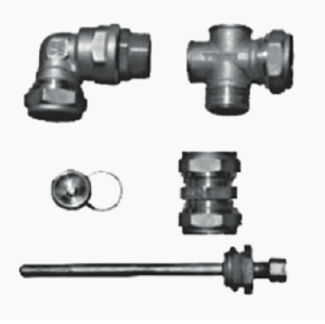 GALMET KOMPLET PRZYŁĄCZENIOWY CHROM DLA 1 KOLEKTORA ALUMINIOWEGO  08-000011