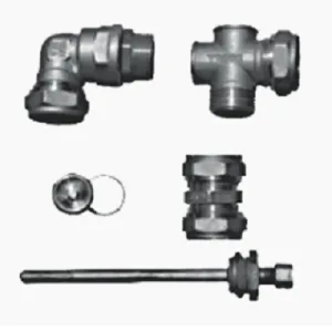 GALMET KOMPLET PRZYŁĄCZENIOWY CHROM DLA 2 KOLEKTORÓW ALUMINIOWYCH  08-000021