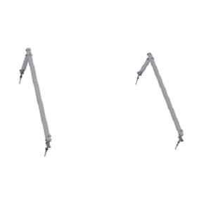 HEWALEX UCHWYT BAZOWY KOREKCYJNY KS2600-15-1H-S200 (kąt nachylenia 15-30st; śruba dwugwintowa do blachodachówki, dla 1 kolektora w układzie horyzontalnym) HSM126KS25H