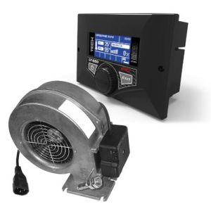 DEFRO ZESTAW NADMUCHOWY 4A - STEROWNIK ST-880 PID + WENTYLATOR WPA-117 (DO KOTŁÓW FIREWOOD 12-24 KW, OPTIMA KOMFORT EKO 9-28 KW)