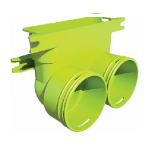 BOSCH RRB 75-3 ADAPTER 90° ŁĄCZNIK POMIĘDZY KANAŁEM PŁASKIM FK140 A OKRĄGŁYM RR75 (1 szt.) 7738113424