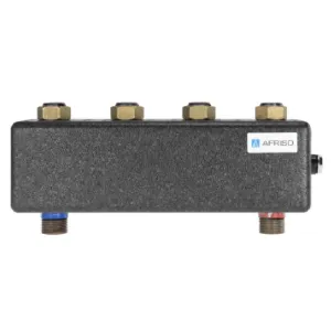 AFRISO KSV 90-2 HW ROZDZIELACZ HYDRAULICZNY 2 - OBIEGOWY ZE ZINTEGROWANYM SPRZĘGŁEM 90 232 00 (rozstaw przyłączy 90mm, do grup pompowych BPG)