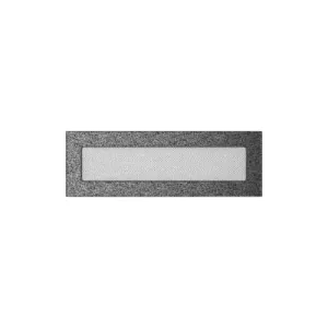 KRATKI KRATKA KOMINKOWA PROSTOKĄTNA CZARNO-SREBRNA 110X320 MM