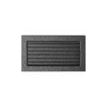 KRATKI KRATKA KOMINKOWA PROSTOKĄTNA CZARNO-SREBRNA Z ŻALUZJĄ 170X300 MM