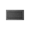 KRATKI KRATKA KOMINKOWA PROSTOKĄTNA CZARNO-SREBRNA Z ŻALUZJĄ 170X300 MM