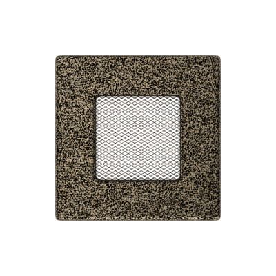 KRATKI KRATKA KOMINKOWA PROSTOKĄTNA CZARNO-ZŁOTA 110X110 MM