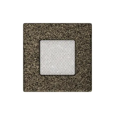 KRATKI KRATKA KOMINKOWA PROSTOKĄTNA CZARNO-ZŁOTA 110X110 MM