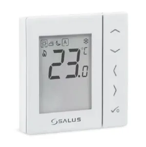 SALUS VS35W PRZEWODOWY, PODTYNKOWY, CYFROWY REGULATOR TEMPERATURY, DOBOWY, BIAŁY, 230 V