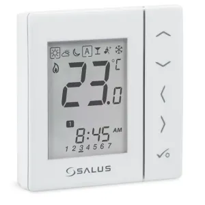 SALUS VS30W PRZEWODOWY, PODTYNKOWY, CYFROWY REGULATOR TEMPERATURY, TYGODNIOWY, BIAŁY, 230 V
