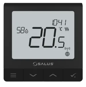 SALUS SMART HOME REGULATOR QUANTUM SQ610BRF BEZPRZEWODOWY NATYNKOWY CZARNY