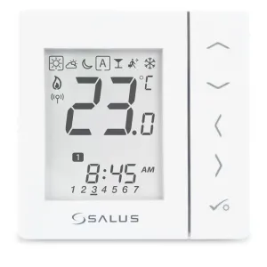 SALUS SMART HOME REGULATOR VS20WRF BEZPRZEWODOWY NATYNKOWY BATERYJNY BIAŁY
