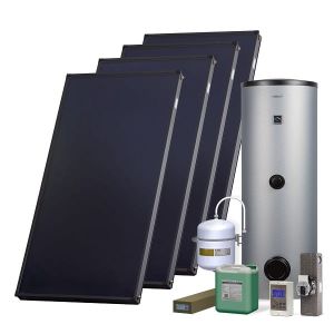 HEWALEX ZESTAW SOLARNY KOMFORT PLUS HX400-4KS2100-ALATUS (4x kolektor KS2100; zas. C.W.U 400 l Alatus, sterownik GH26) 