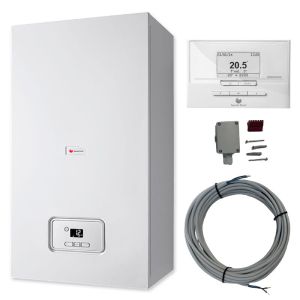 SAUNIER DUVAL PAKIET KOCIOŁ DWUFUNKCYJNY THELIA CONDENS 25-A + REGULATOR EXACONTROL E7C + CZUJNIK TEMP. ZEWNĘTRZNEJ 0010019428